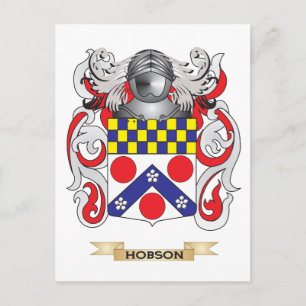 Hobson Coat of Arms (Family Crest) Postcard