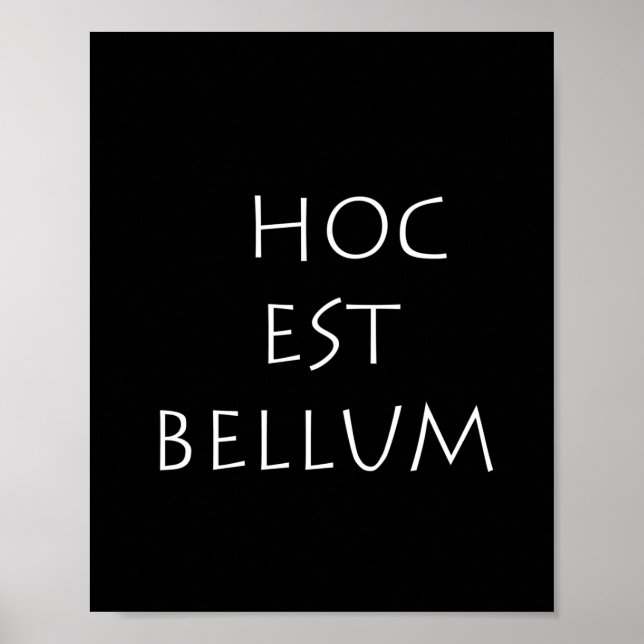 Hoc est bellum poster (Front)