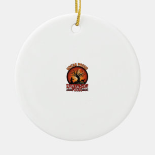 Hocas Pocus Everybody Focus Spooky Tree Witch Cat Ceramic Tree Decoration