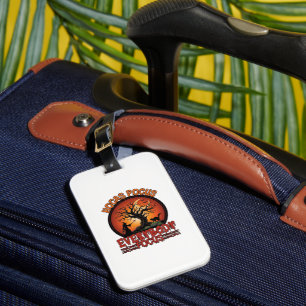 Hocas Pocus Everybody Focus Spooky Tree Witch Cat Luggage Tag