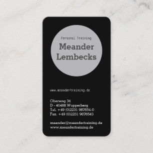 Hochformat Typo Karten Business Card