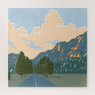 Hochkonig near Elsbethen Salzburg Austria WPA Art Jigsaw Puzzle