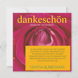 Hochzeit Dankeskarte auf deutsch Thank You Card