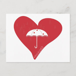 Hochzeit Herz Postcard