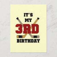 Hockey 3rd Birthday Tshirts and Gifts
