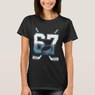 Hockey 67 Six Seven Alpha Slang 6 7 Meme Kids Teac T-Shirt