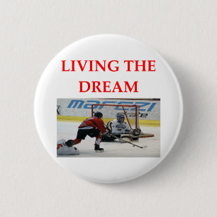 hockey 6 cm round badge