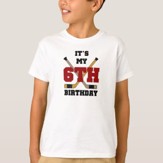 Hockey 6th Birthday T-Shirt
