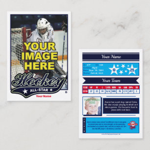 Hockey All-Star - Goalie Stats Calling Card