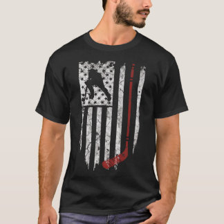 Hockey American Flag Men's Tee