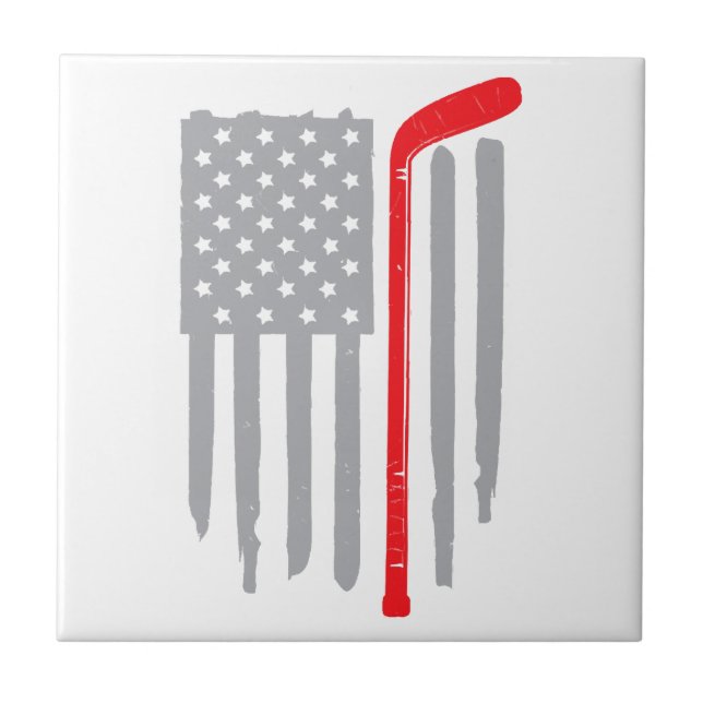 Hockey american flag tile (Front)