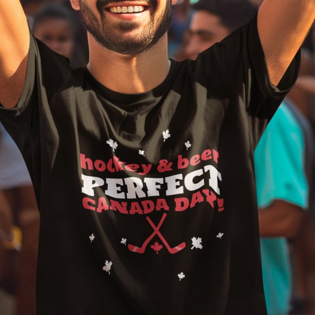 Hockey And Beer Perfect Canada Day T-Shirt (Creator Uploaded)