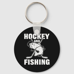 Hockey And Fishing Ice Hockey Fish Hunting Key Ring