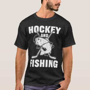 Hockey And Fishing Ice Hockey Fish Hunting T-Shirt