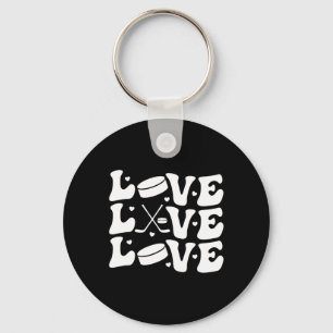 Hockey And Sports Trendy Retro Cute For Women And Key Ring