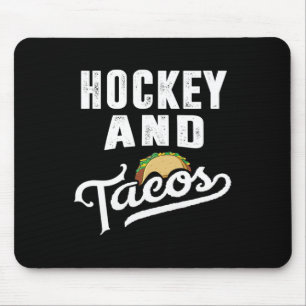 Hockey and Tacos Dad Boys Kids Ice Player Taco Gif Mouse Pad