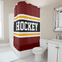 HOCKEY Athletic Bold Red Black Yellow Stripes