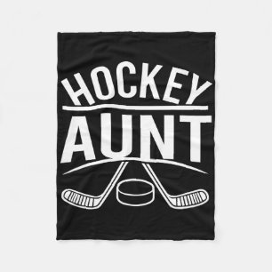 Hockey Aunt Hockey Family Funny Fleece Blanket