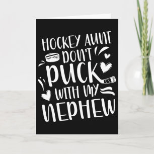 Hockey Aunt Of A Hockey Player Funny Hockey Auntie Card