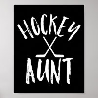 Hockey Aunt Sports Fan Cheer Vintage Gift