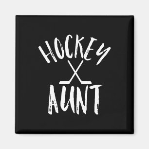 Hockey Aunt Sports Fan Womens Cheer Vintage Gift Magnet
