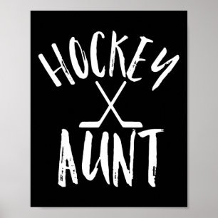 Hockey Aunt Sports Fan Womens Cheer Vintage Gift  Poster