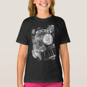Hockey Babe's, Black Grunge Field Hockey T-Shirt