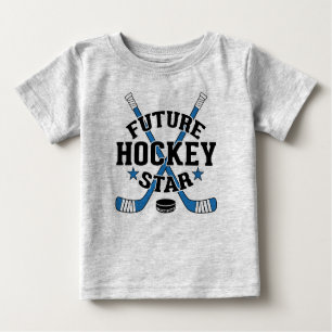Hockey Baby Future Hockey Star Blue Hockey Sticks Baby T-Shirt