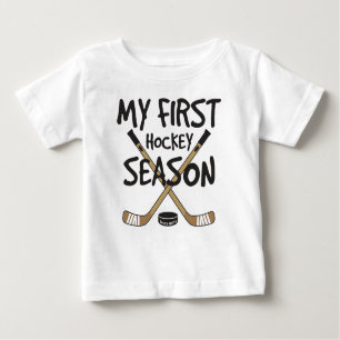 Hockey Baby My First Hockey Season Hockey Sticks Baby T-Shirt