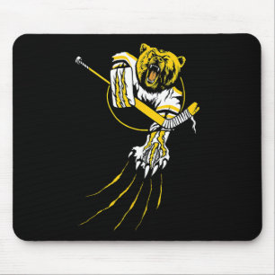Hockey Bear Grizzly Goalie Beast Mouse Pad