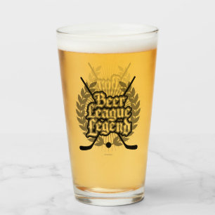 Hockey Beer League Legend Glass