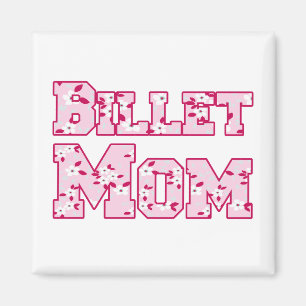 Hockey Billet Mum Pink Floral Magnet