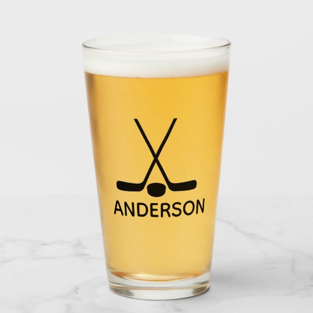 hockey birthday Groomsmen Gifts, Groomsmen Glass (Front Filled)
