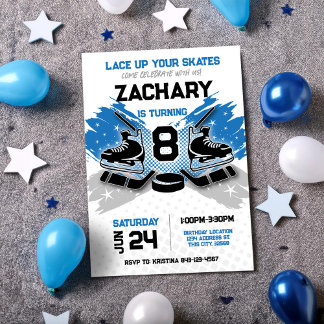 Hockey Birthday Invitation | Skating Invite