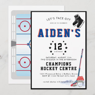 Hockey Birthday Party Invitation