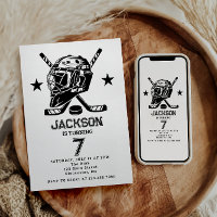 Hockey black and White Themed Kids Birthday Party