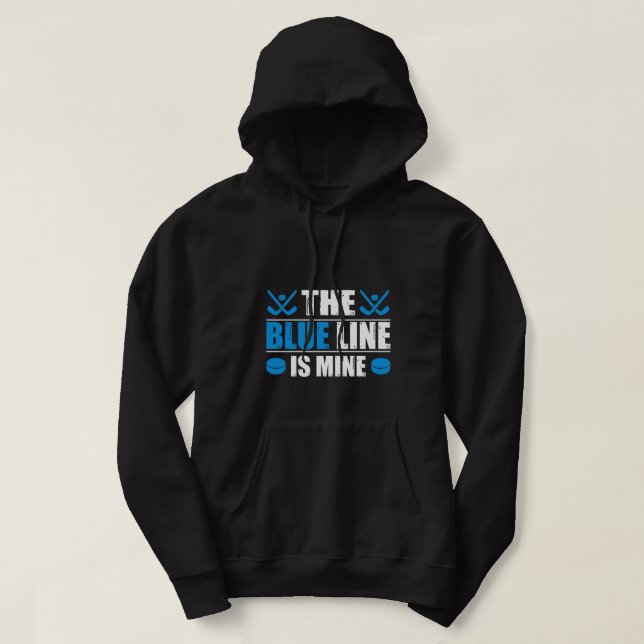 Hockey Blue Line Hoodie (Design Front)