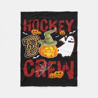 Hockey Boo Crew Halloween Players Coach Match  Fleece Blanket