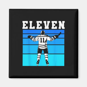 Hockey Boy 11th Birthday Eleven Ice Hockey Birthda Magnet
