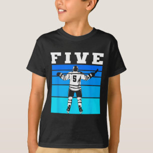 Hockey Boy 5th Birthday Five Ice Hockey Birthday P T-Shirt