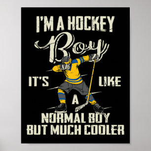 Hockey Boy Fun Dabbing Player  Boys Kids BZR  Poster