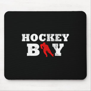 Hockey Boy Player Silhouette Sport Gift Mouse Pad