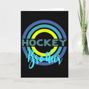 Hockey Brother With Modern Hockey Circles  Card