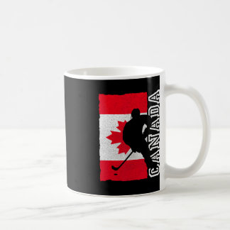 Hockey Canadian Patriotic Flag  Coffee Mug