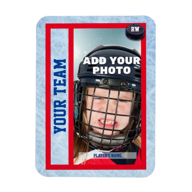 Hockey Card Souvenir Magnet (Vertical)