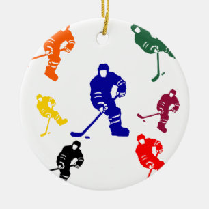 HOCKEY CERAMIC TREE DECORATION