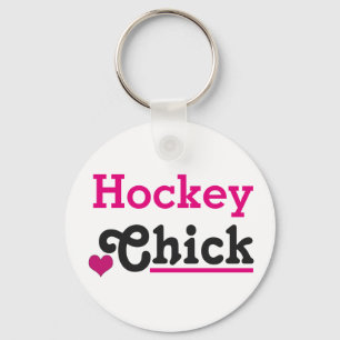 Hockey Chick Key Ring