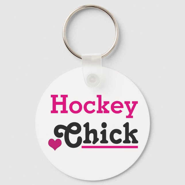 Hockey Chick Key Ring (Front)