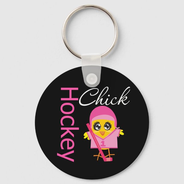 Hockey Chick Key Ring (Front)