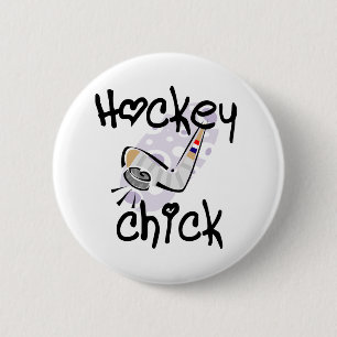 Hockey Chick T-shirts and Gifts 6 Cm Round Badge